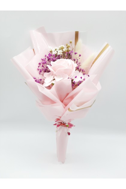 Single Stalk Fragrance Roses Bouquet With YSL Lips Balm Color